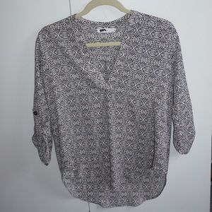 Geometric Patterned Blouse